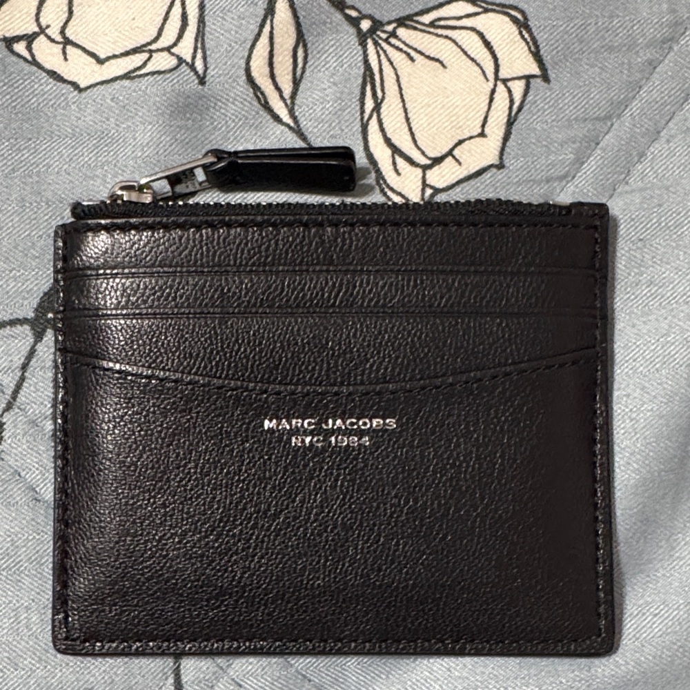 Marc Jacobs Black Leather Card Holder